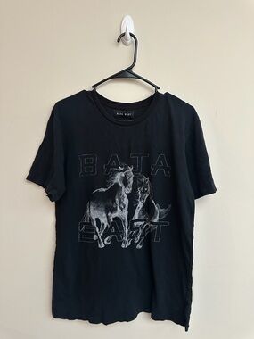 BAJA EAST Black Graphic Horse Tee